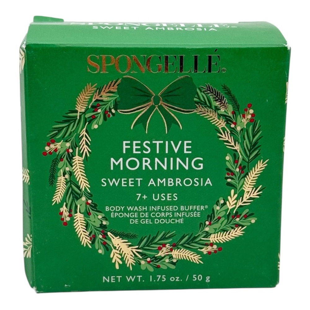 Spongellé Festive Morning Body Wash Infused Buffer- sweet ambrosia